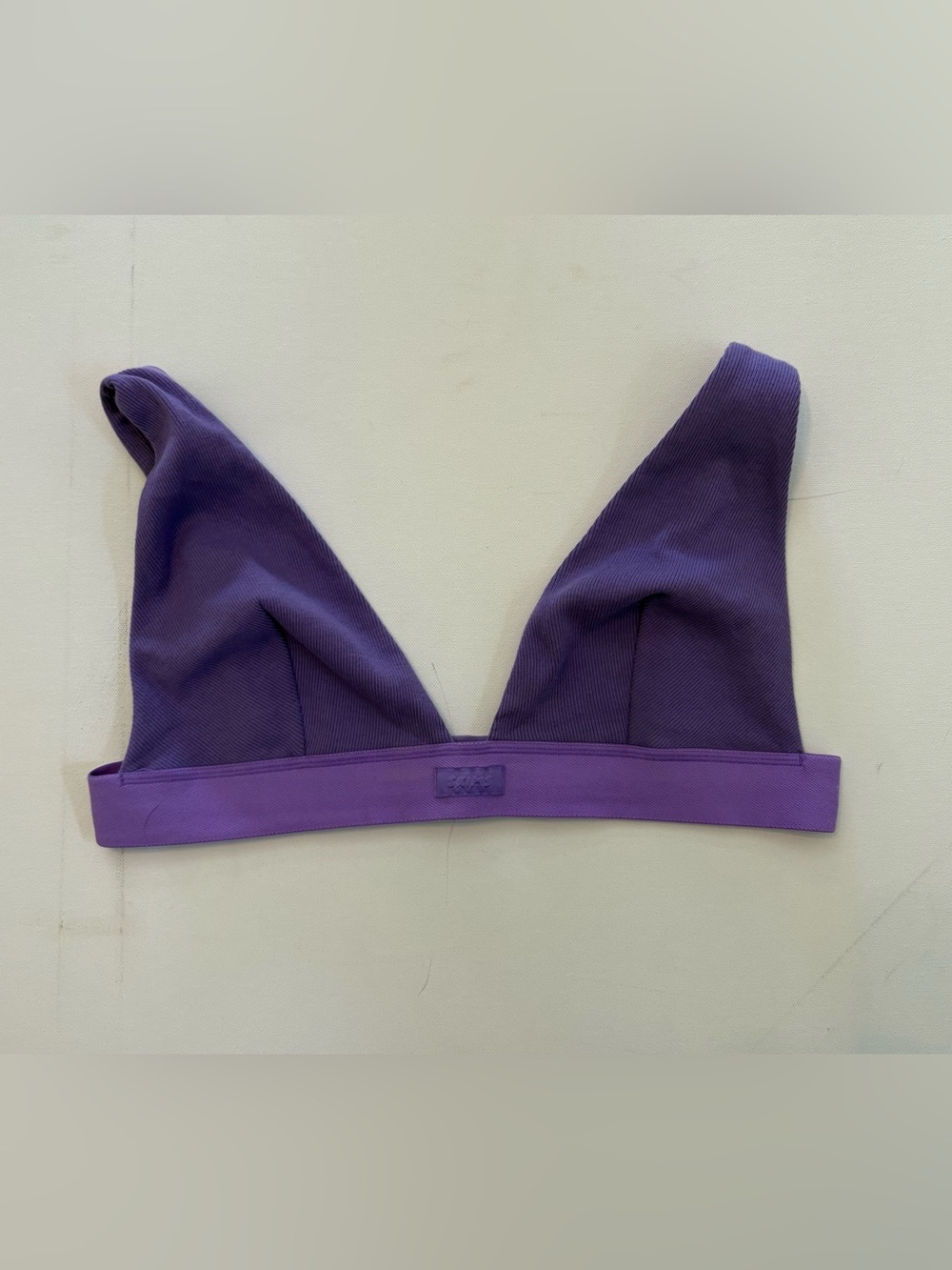 Women's SKIMS Purple Ribbed Triangle Bralette Size 3X
